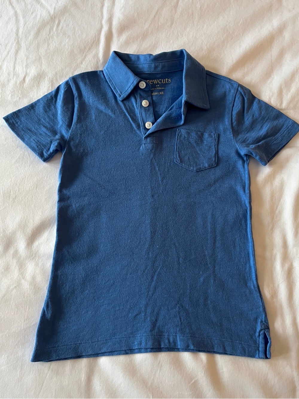 Crewcuts Cerulean Blue Striped Polo - Boys